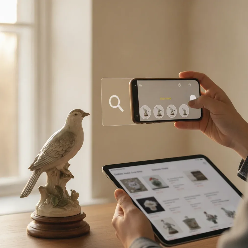Using Google Lens for item values and reviewing similar product listings
