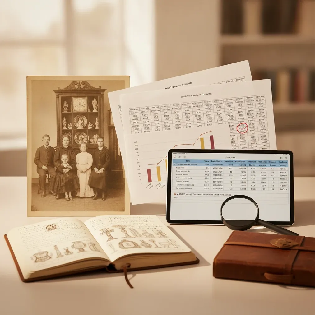 WorthPoint alternative comparison using an antique photo and sold-price research