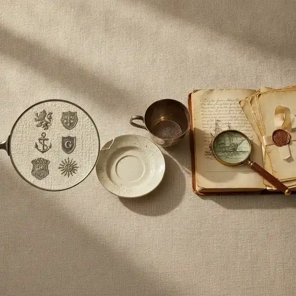 Comparison of antique hallmarks, condition damage, and documented provenance