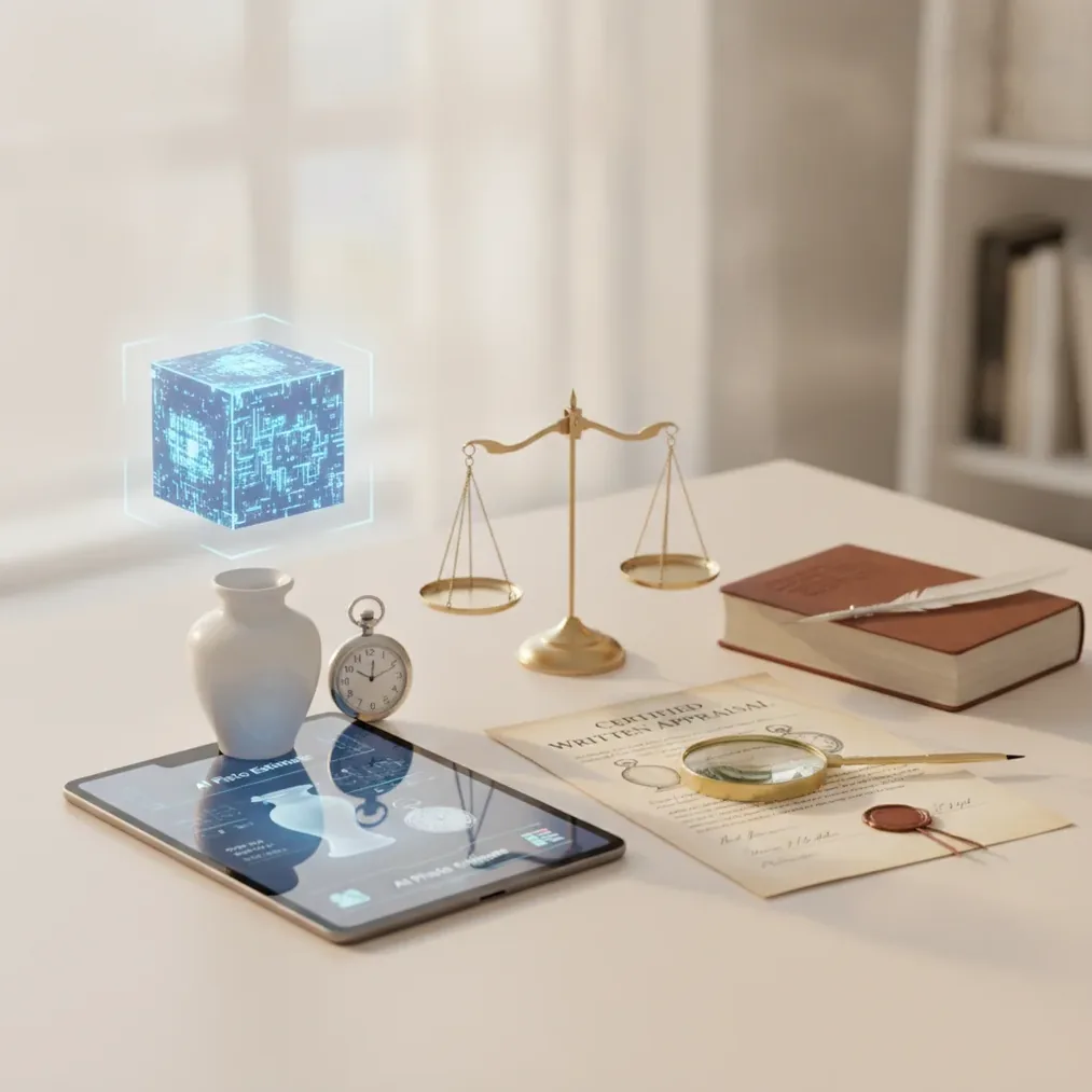 Comparison of an AI photo estimate and a certified written appraisal