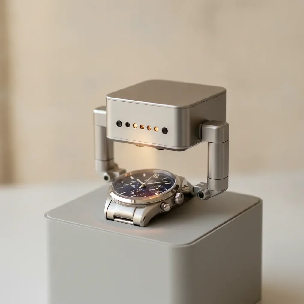 Watch value checker analyzing the dial and reference details of a luxury wristwatch